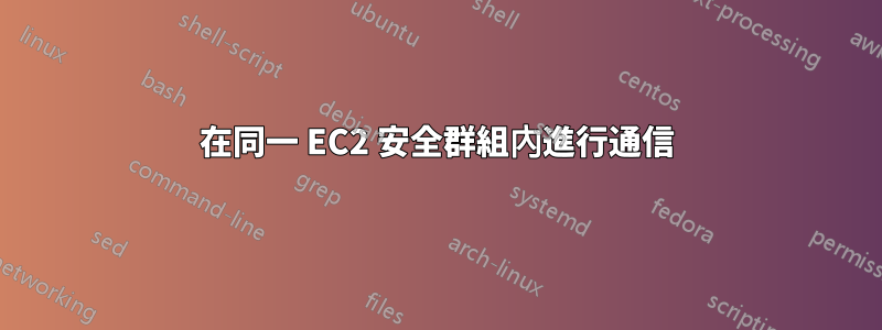 在同一 EC2 安全群組內進行通信