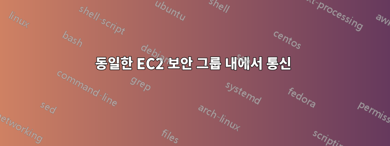 동일한 EC2 보안 그룹 내에서 통신