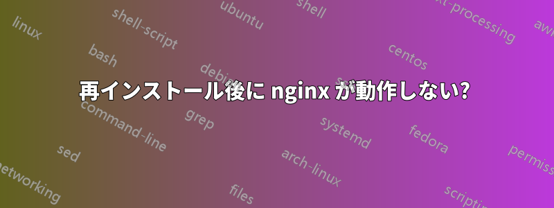 再インストール後に nginx が動作しない?