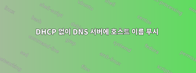 DHCP 없이 DNS 서버에 호스트 이름 푸시