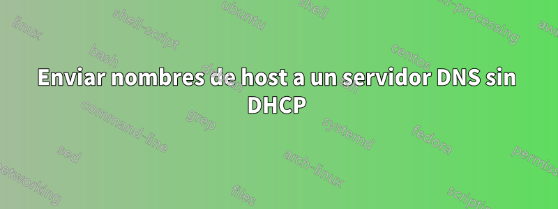 Enviar nombres de host a un servidor DNS sin DHCP