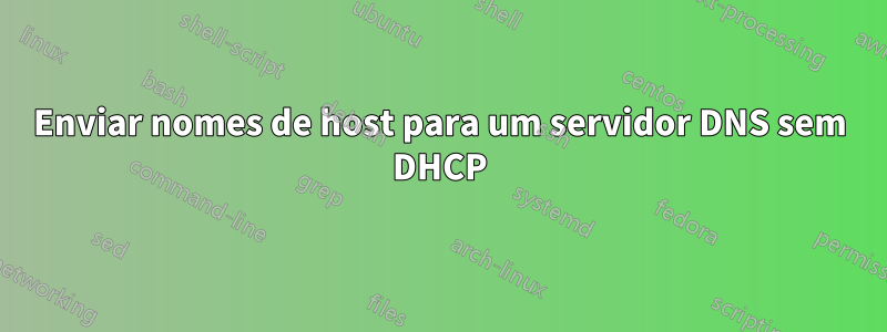 Enviar nomes de host para um servidor DNS sem DHCP