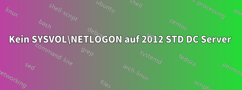 Kein SYSVOL\NETLOGON auf 2012 STD DC Server