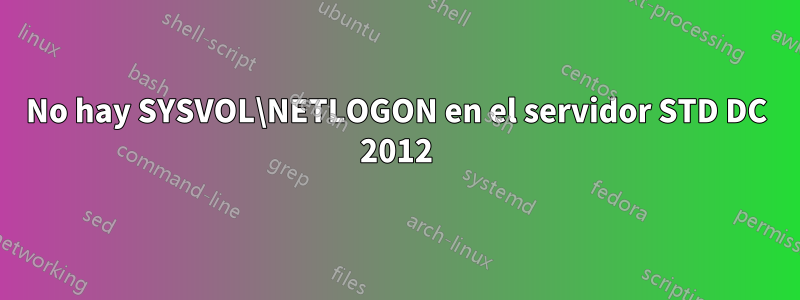 No hay SYSVOL\NETLOGON en el servidor STD DC 2012