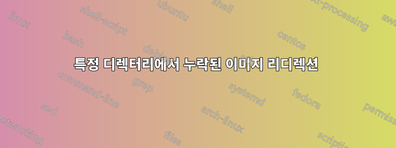 특정 디렉터리에서 누락된 이미지 리디렉션