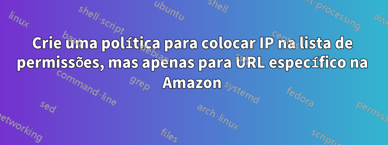 Crie uma política para colocar IP na lista de permissões, mas apenas para URL específico na Amazon