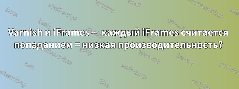 Varnish и iFrames — каждый iFrames считается попаданием = низкая производительность?