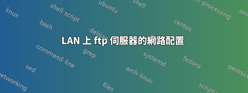 LAN 上 ftp 伺服器的網路配置