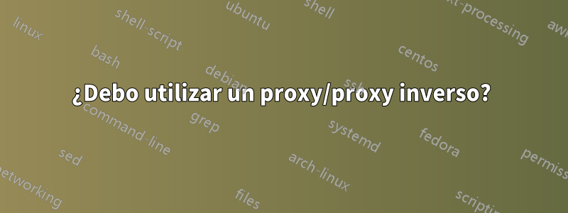 ¿Debo utilizar un proxy/proxy inverso?