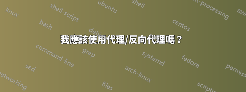 我應該使用代理/反向代理嗎？