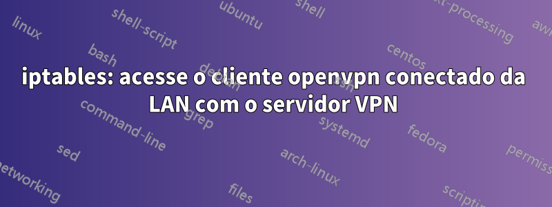 iptables: acesse o cliente openvpn conectado da LAN com o servidor VPN