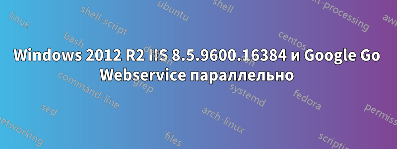 Windows 2012 R2 IIS 8.5.9600.16384 и Google Go Webservice параллельно