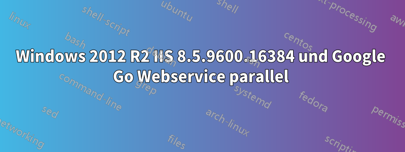 Windows 2012 R2 IIS 8.5.9600.16384 und Google Go Webservice parallel