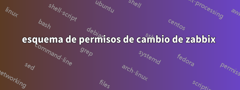 esquema de permisos de cambio de zabbix