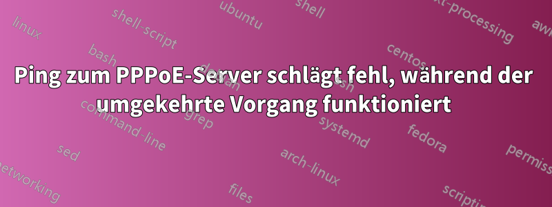 Ping zum PPPoE-Server schlägt fehl, während der umgekehrte Vorgang funktioniert