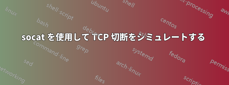 socat を使用して TCP 切断をシミュレートする