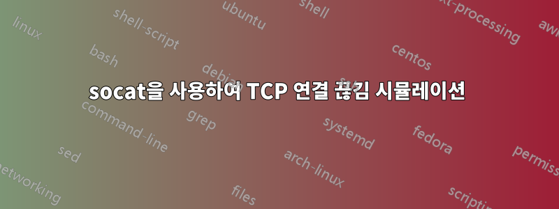 socat을 사용하여 TCP 연결 끊김 시뮬레이션