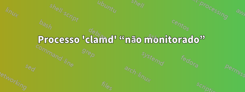 Processo 'clamd' “não monitorado”