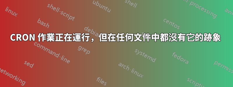 CRON 作業正在運行，但在任何文件中都沒有它的跡象