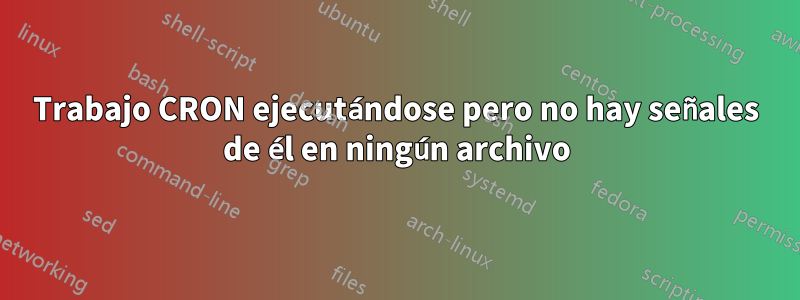 Trabajo CRON ejecutándose pero no hay señales de él en ningún archivo