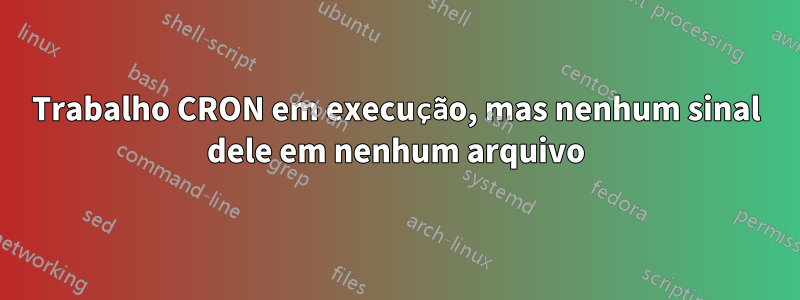 Trabalho CRON em execução, mas nenhum sinal dele em nenhum arquivo