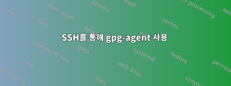 SSH를 통해 gpg-agent 사용