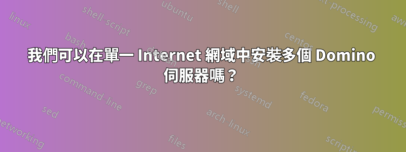 我們可以在單一 Internet 網域中安裝多個 Domino 伺服器嗎？