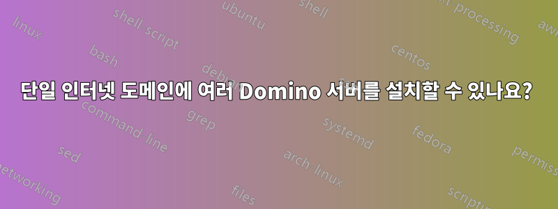 단일 인터넷 도메인에 여러 Domino 서버를 설치할 수 있나요?