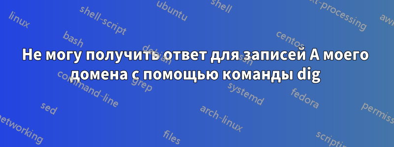 Не могу получить ответ для записей A моего домена с помощью команды dig