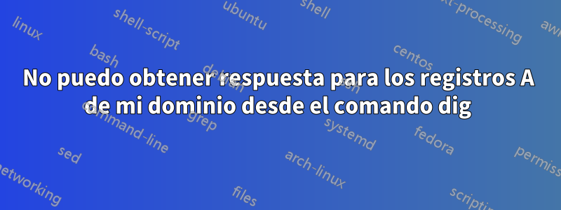 No puedo obtener respuesta para los registros A de mi dominio desde el comando dig