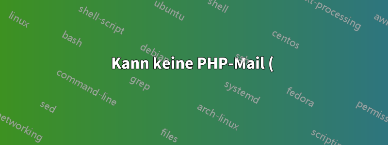 Kann keine PHP-Mail () senden