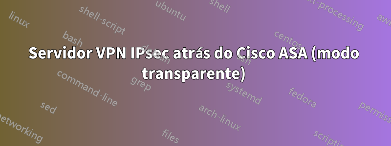 Servidor VPN IPsec atrás do Cisco ASA (modo transparente)