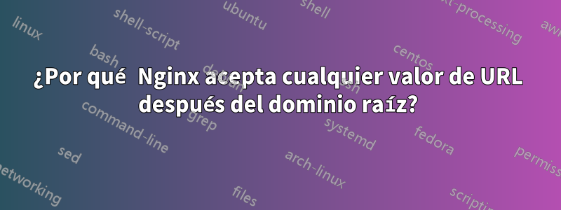 ¿Por qué Nginx acepta cualquier valor de URL después del dominio raíz?