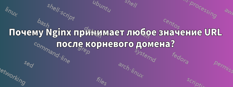 Почему Nginx принимает любое значение URL после корневого домена?