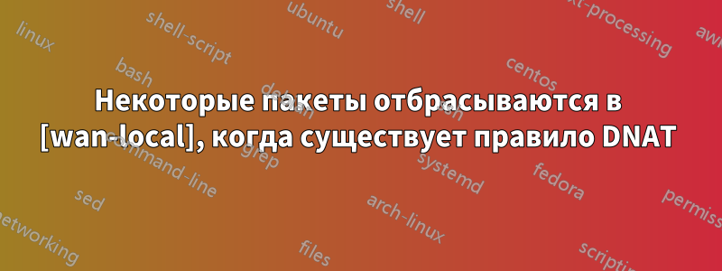 Некоторые пакеты отбрасываются в [wan-local], когда существует правило DNAT