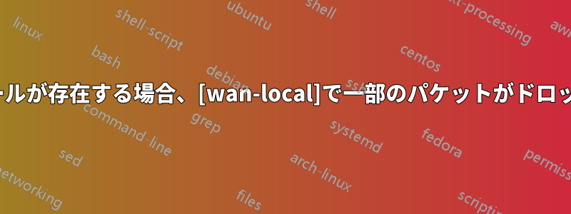 DNATルールが存在する場合、[wan-local]で一部のパケットがドロップされる