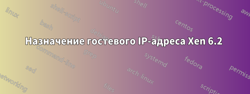 Назначение гостевого IP-адреса Xen 6.2