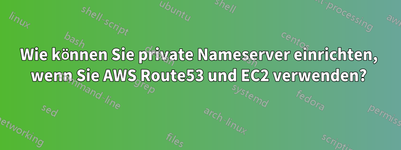 Wie können Sie private Nameserver einrichten, wenn Sie AWS Route53 und EC2 verwenden?