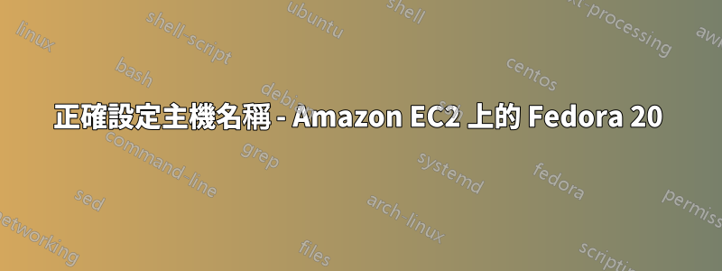 正確設定主機名稱 - Amazon EC2 上的 Fedora 20