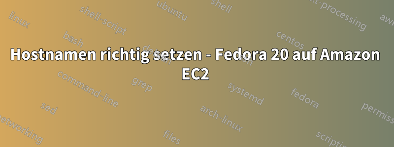 Hostnamen richtig setzen - Fedora 20 auf Amazon EC2