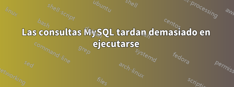 Las consultas MySQL tardan demasiado en ejecutarse