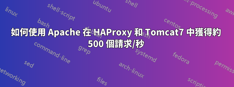 如何使用 Apache 在 HAProxy 和 Tomcat7 中獲得約 500 個請求/秒