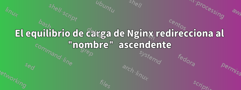 El equilibrio de carga de Nginx redirecciona al "nombre" ascendente