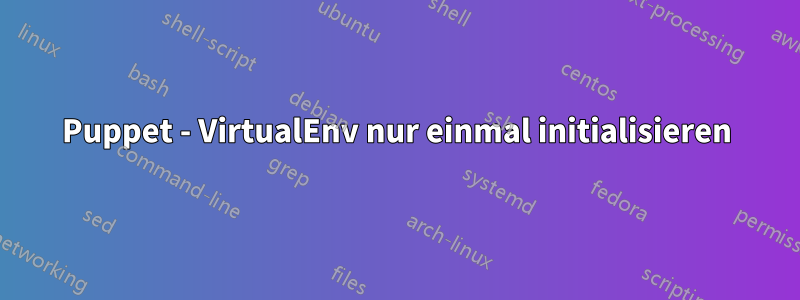 Puppet - VirtualEnv nur einmal initialisieren