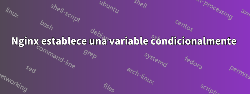 Nginx establece una variable condicionalmente