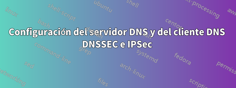 Configuración del servidor DNS y del cliente DNS DNSSEC e IPSec