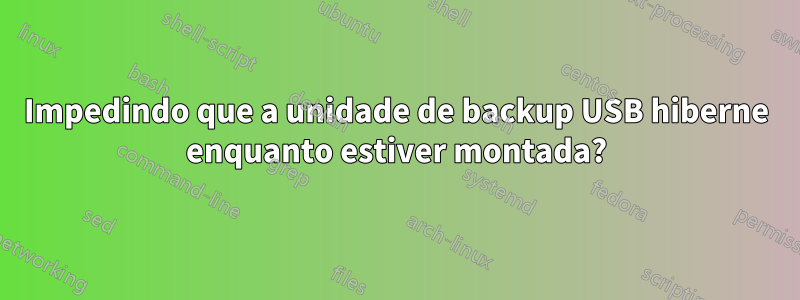 Impedindo que a unidade de backup USB hiberne enquanto estiver montada?