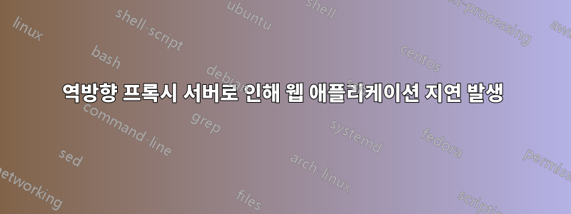 역방향 프록시 서버로 인해 웹 애플리케이션 지연 발생