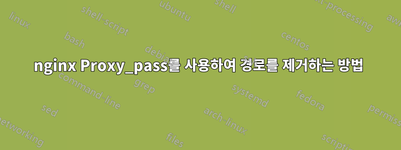 nginx Proxy_pass를 사용하여 경로를 제거하는 방법