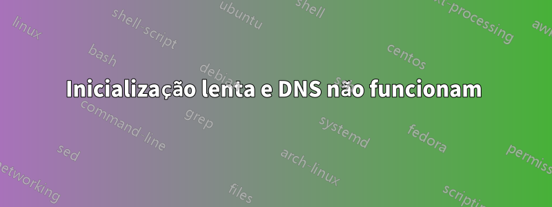 Inicialização lenta e DNS não funcionam